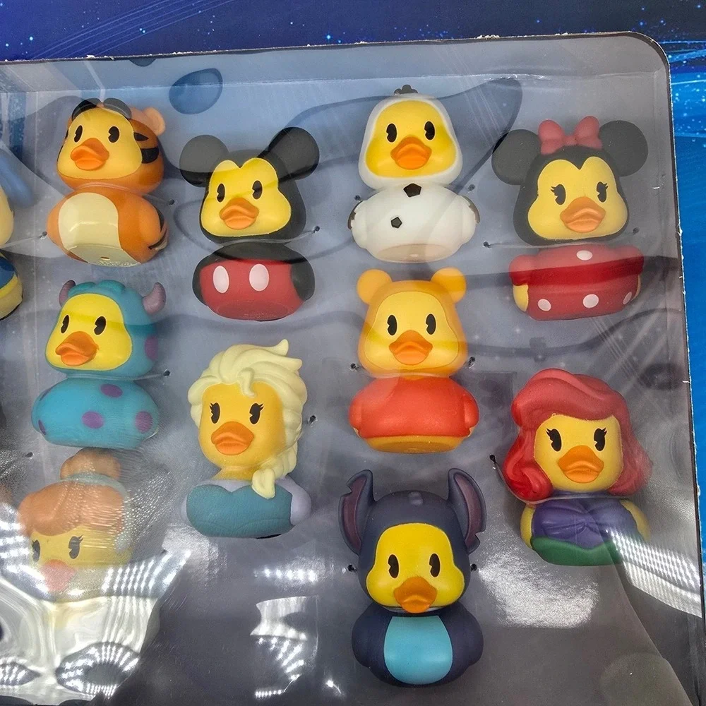 Disney Duckalooz 12 Piece Multipack Rubber‎ Ducks Mickey Minnie Elsa Stitch NEW